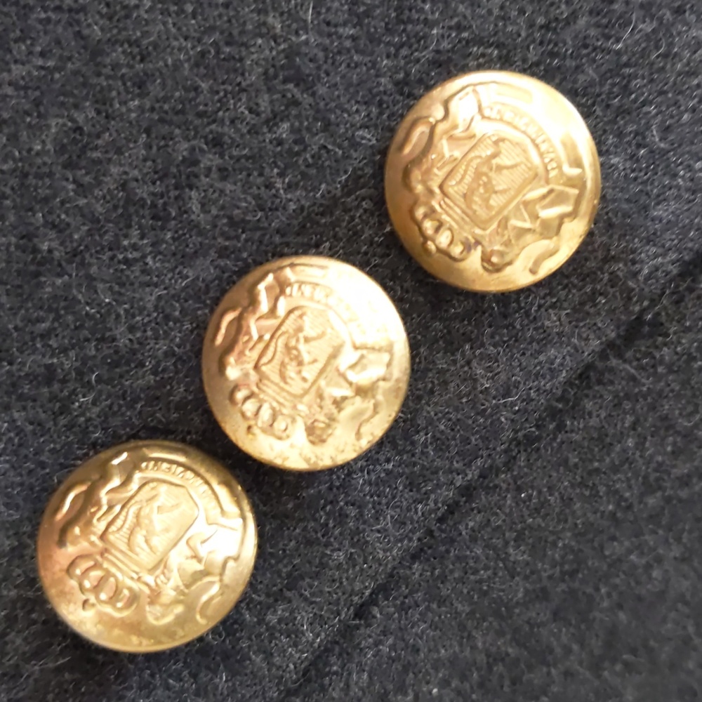 STUNNING Vintage Talbot's Grey Wool Double Breasted Blazer w/Gold Button… - Picture 9 of 12